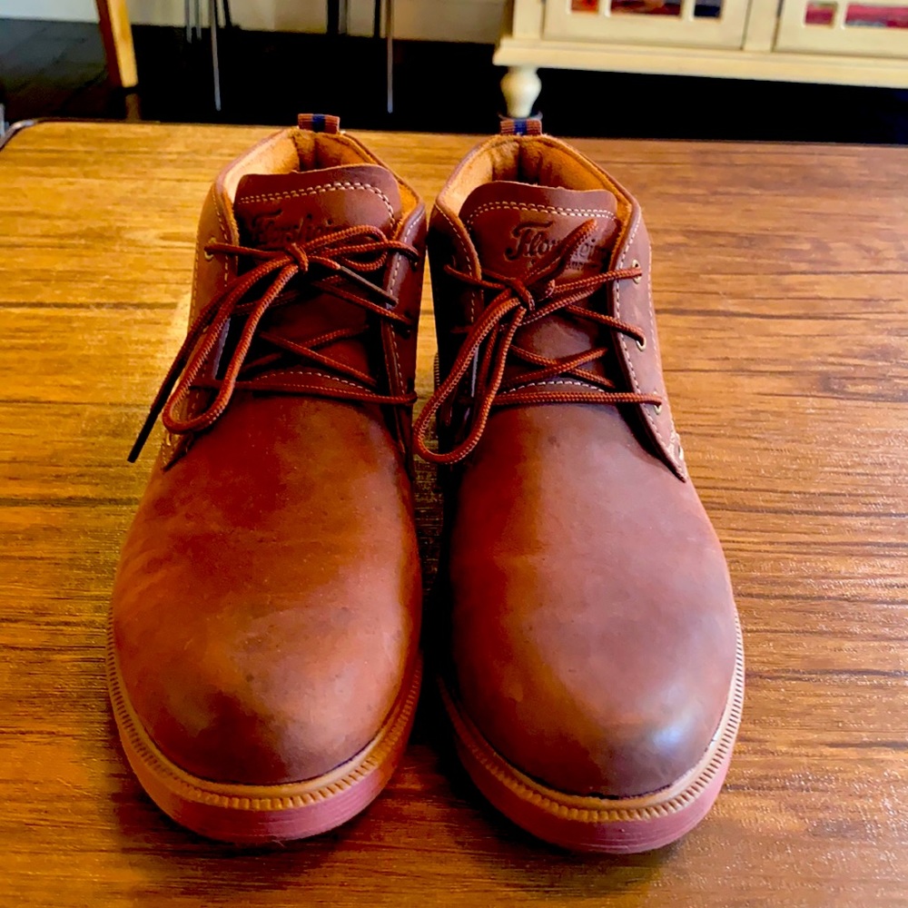 Florshein Navigator boys, brown leather, size 5.5 Y, worn only 1x time